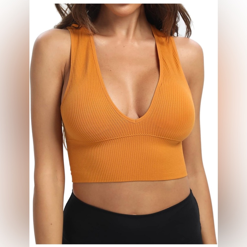 Venbond Women's Sexy Crop Top Deep Plunge Size XS